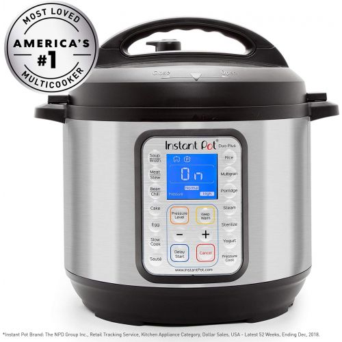  Instant Pot Duo Plus 9-in-1 Electric Pressure Cooker, Sterilizer, Slow Cooker, Rice Cooker, 6 Quart, 15 One-Touch Programs & Ceramic Non-Stick Interior Coated Inner Cooking Pot - 6