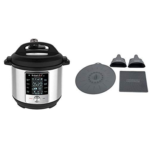  Instant Pot Max Pressure Cooker 9 in 1, Best for Canning with 15PSI and Sterilizer, 6 Qt & Silicone Starter Set