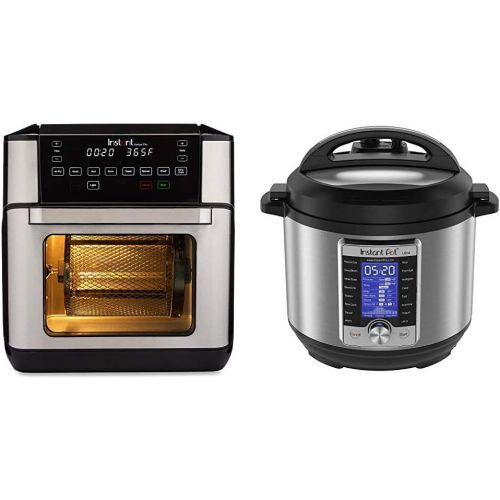  Instant Pot Instant Vortex Pro Air Fryer Oven 9 in 1 with Rotisserie, 10 Qt, EvenCrisp Technology & Ultra 10-in-1 Electric Pressure Cooker, Sterilizer, Slow Cooker, Rice Cooker, 6 Quart, 16 On