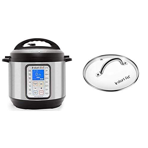  Instant Pot Duo Plus 9-in-1 Electric Pressure Cooker, Sterilizer, Slow Cooker, Rice Cooker, Steamer, Saute, 8 Quart, 15 One-Touch Programs & ant Pot Tempered Glass lid, Clear 10 In