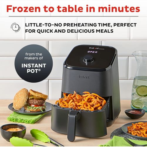  Instant Pot Instant Vortex 2QT 4-in-1 Air Fryer Oven Combo, (Free App With 90 Recipes), Customizable Smart Cooking Programs, Roast, Toast, Crisp, Reheat, Nonstick and Dishwasher-Safe Basket, B