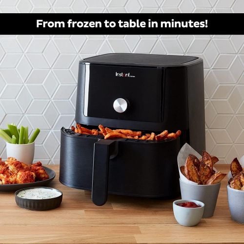  Instant Pot Brands Vortex 4 in 1 Air Fryer, 5.7 L, Hot Air Frying, Baking, Roasting and Warming, 1700 W, 140 3030 01 EU, Black 5.7 L