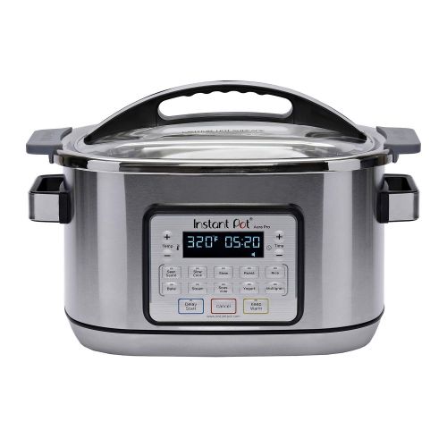  Instant Pot 8 Qt Aura Pro Multi-Use Programmable Multicooker with Sous Vide, Silver (Certified Refurbished)