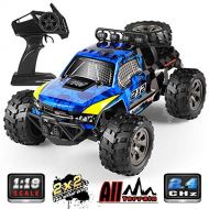 Instecho RC Car, 1:18 All Terrain Remote Control High-Speed Offroad 2.4Ghz 2WD Remote Control Monster Truck, Best Gift for Kids and Adults