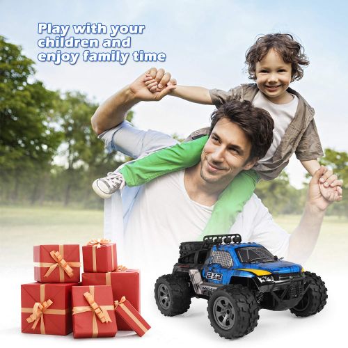  Instecho RC Car, 1:18 All Terrain Remote Control High-Speed Offroad 2.4Ghz 2WD Remote Control Monster Truck, Best Gift for Kids and Adults
