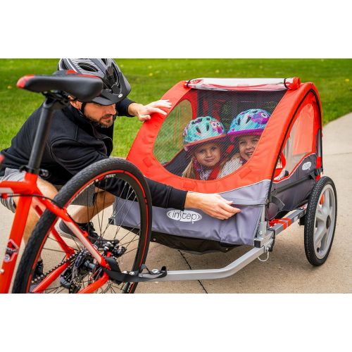  Instep Bike Trailer for Toddlers, Kids, Single and Double Seat, 2-In-1 Canopy Carrier, Multiple Colors