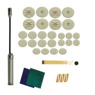 Instrument Clinic White Leather Bass Clarinet Pads, with Installation Kit