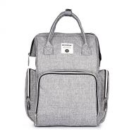 Insular Diaper Backpack Bag Organizer for Mummy All in One (Gray)