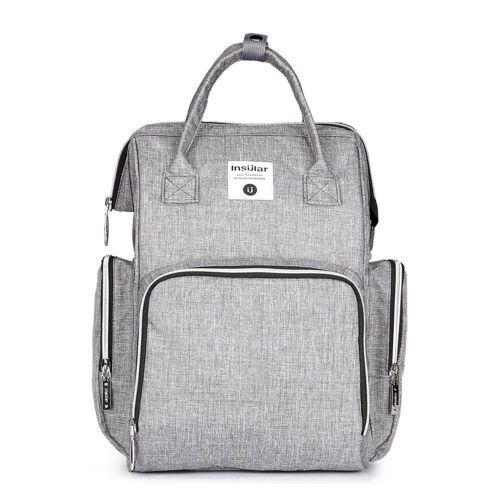  Insular Diaper Backpack Bag Organizer for Mummy All in One (Gray)