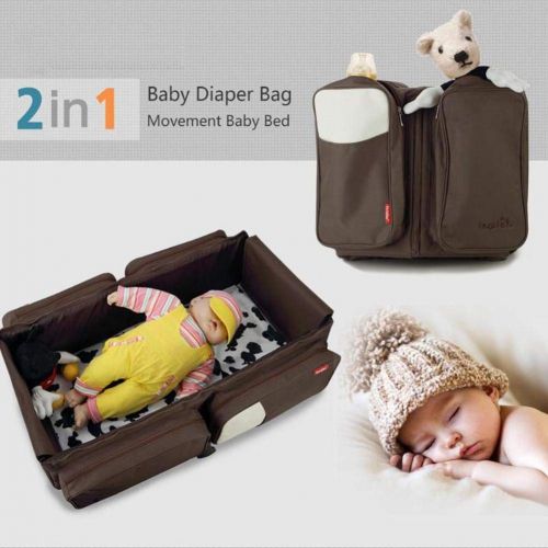  Insular Baby Bassinet Diaper Bag, Waterproof Oxford Portable Bassinet, Travel Changing Station with Fitted...