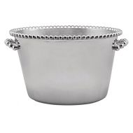 Mariposa 2340 Pearled Medium Ice Bucket, One Size, Silver