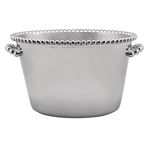  Mariposa 2340 Pearled Medium Ice Bucket, One Size, Silver