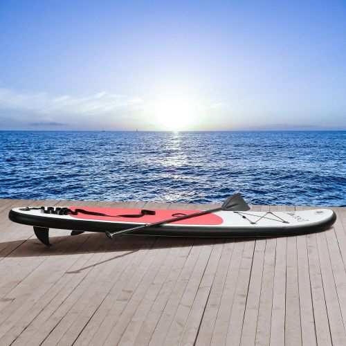  Intec [in.tec] Stand Up Paddle Board 305x71x10cm Surfboard SUP Paddelboard Wellenreiter Aufblasbar Rot