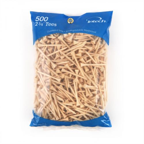  Intech 500 Pack 2 34-Inch Natural Tees by Intech