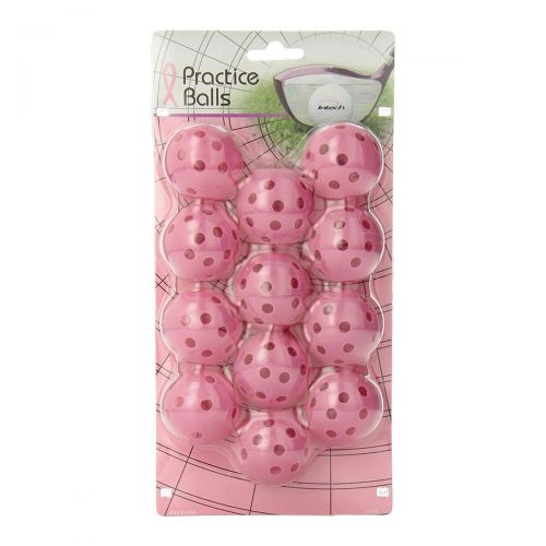  Intech Golf Practice Balls with Holes, 12 Pack (Pink) by Intech