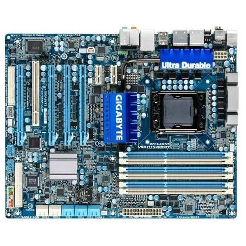 기가바이트 Gigabyte Motherboard GA-X58A-UD3R Intel X58E Intel Core I7 LGA1366 DDR3 PCI-Express SATA Audio