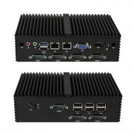 Qotom Industrial Mini Pc Q190X Intel Baytrail J1900 Quad Core,2.00Ghz Barebones 7 Rs232,2 LAN,1 Hd Video,1 Vga,8 USB,Support Windows OsLinux