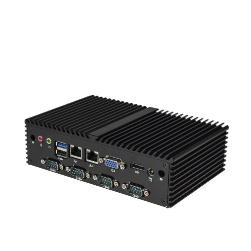  Qotom Industrial Mini Pc Q190X Intel Baytrail J1900 Quad Core,2.00Ghz Barebones 7 Rs232,2 LAN,1 Hd Video,1 Vga,8 USB,Support Windows OsLinux