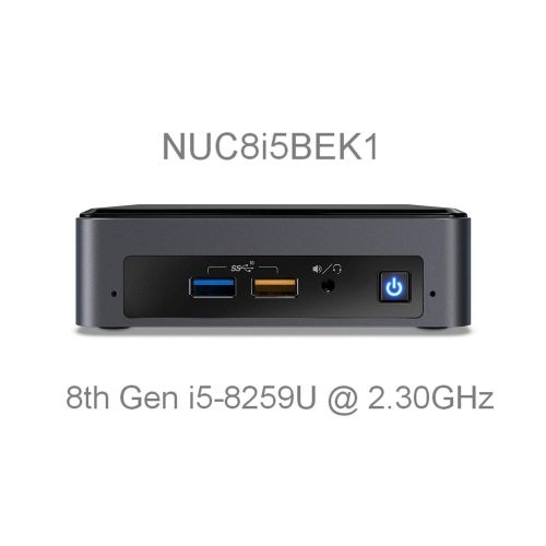  Intel Bean Canyon NUC Mini PC Kit, USB 3.1, HDMI 2.0a, AC WiFi, Bluetooth 5.0, Choose CPU 8th Gen i5-8259u, i7-8559U 8GB 12GB 16GB 32GB DDR4 1TB HDD, 128GB 256GB 512GB 1TB SSD, N