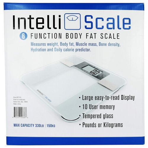  Set of 2 Intelli Scales - 6 Function Body Composition Monitor! Measures Weight, Body Fat, Muscle...