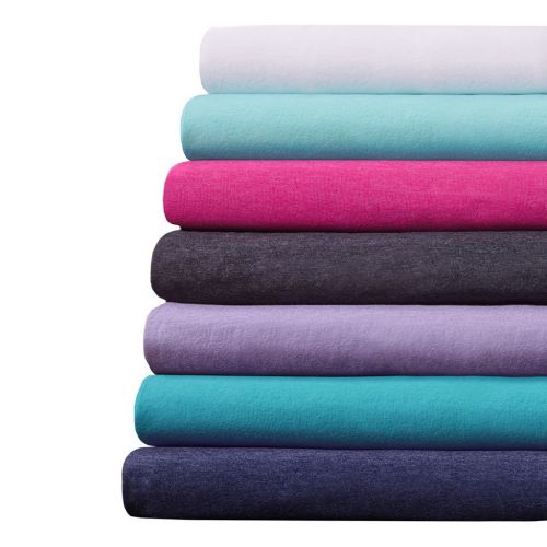  Intelligent Design Cotton Blend Jersey Knit Queen Bed Sheets , Coastal Cotton Bed Sheet , Teal Bed Sheet Set 4-Piece Include Flat Sheet , Fitted Sheet & 2 Pillowcases