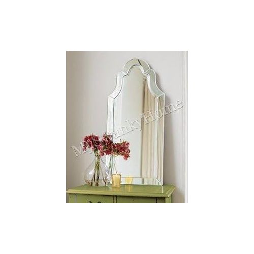  Intelligent Design Contemporary Glass Frame Arch Wall Mirror | Frameless Shaped Vanity
