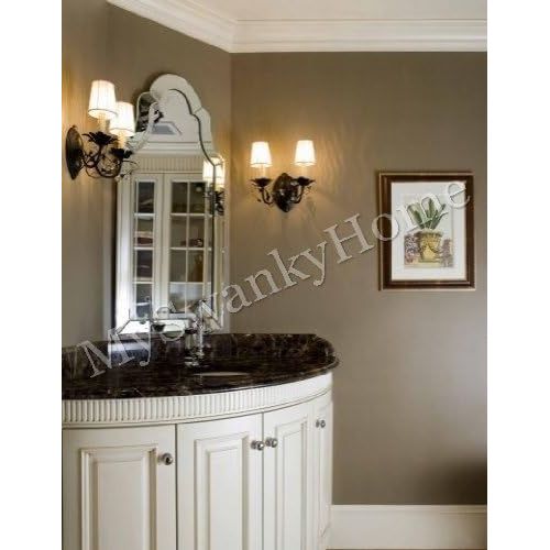  Intelligent Design Contemporary Glass Frame Arch Wall Mirror | Frameless Shaped Vanity