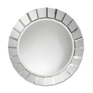 Intelligent Design Extra Large Frameless Venetian Sunburst Round Wall Mirror