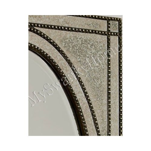  Intelligent Design Beaded Venetian Frameless Vanity Mirror | Glass Frame Large Wall