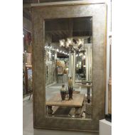 Intelligent Design Textured Mottled Bronze Mirror | Wall Floor Leaner Silver