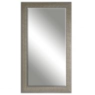 Intelligent Design Full Length Silver Beaded Frame Mirror | Wall Floor Leaner