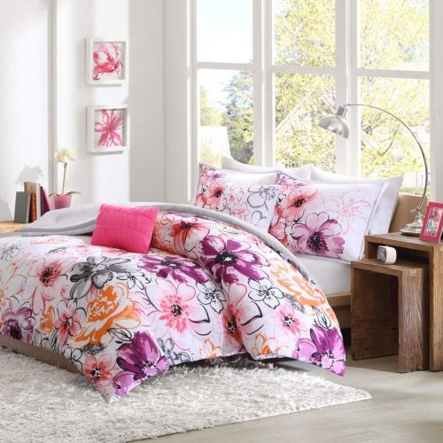  Intelligent Design Cassidy Floral Comforter Set (5 pc-fullqueen) - Bedroom Collection - Kids & Teens Room - Bed Decor
