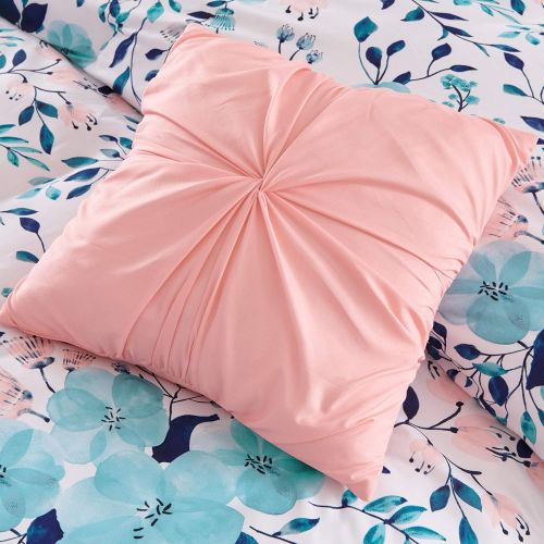  Intelligent Design Olivia Comforter Set FullQueen Size - Purple Blue, Floral  5 Piece Bed Sets  Ultra Soft Microfiber Teen Bedding for Girls Bedroom