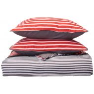Intelligent Design Paul Full/Queen Comforter Set Teen Boy Bedding - Red Black, Striped  5 Piece Bed Sets  Ultra Soft Microfiber Bed Comforter