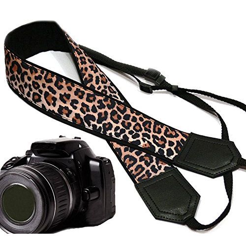  Intepro Leopard Camera Strap Designed for Wild Animal Lovers Suitable for Nikon,Canon,Fujifilm, DSLRSLR and Other Standard Cameras.