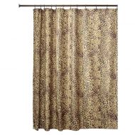 InterDesign Cheetah Fabric Shower Curtain in Brown