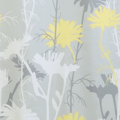  InterDesign Daizy Shower Curtain, Gray and Yellow, 54 x 78-Inch