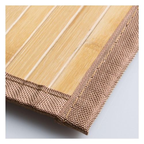  InterDesign Formbu Bamboo Floor Mat Non-Skid, Water-Resistant Runner Rug for Bathroom, Kitchen, Entryway, Hallway, Office, Mudroom, Vanity 24 x 72 Natural Tan