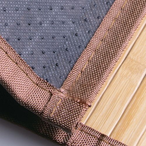  InterDesign Formbu Bamboo Floor Mat Non-Skid, Water-Repellent Runner Rug for Bathroom, Kitchen, Entryway, Hallway, Office, Mudroom, Vanity, 34 x 21, Natural Wood