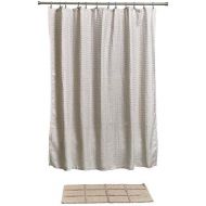 InterDesign Waffle Weave Fabric Shower Curtain, Luxury Hotel Style for Master, Guest, Kids Bathrooms, Bathtubs, Stalls, Heathered Linen