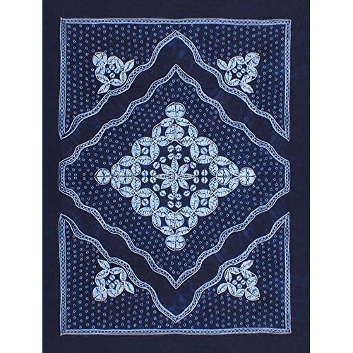  Interact China 100% Hand Batik All Cotton 150x200cm Table Cloth Cover Tapestry Throw Wall Decor #135