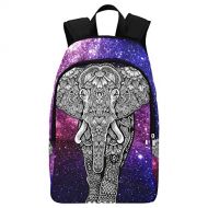 InterestPrint Galaxy Space Elephant Animal Casual Backpack College School Bag Travel Daypack