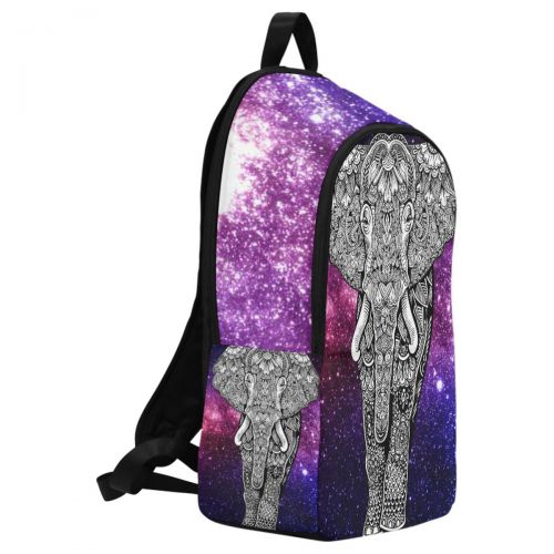  InterestPrint Galaxy Space Elephant Animal Casual Backpack College School Bag Travel Daypack