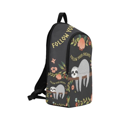  InterestPrint Sloth Fllow Your Dream Quote Casual Backpack College School Bag Travel Daypack