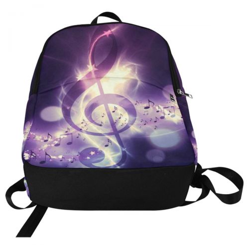  InterestPrint Custom Fantasy Musical Note Treble Clef Purple Casual Backpack School Bag Travel Daypack Gift