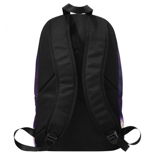  InterestPrint Custom Fantasy Musical Note Treble Clef Purple Casual Backpack School Bag Travel Daypack Gift