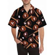 Custom Face Hawaiian Shirt Leaves Face Hawiann Shirts for Men Short Shirts