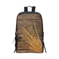 InterestPrint Unisex School Bag Vintage Wood Wooden Pattern Casual Backpack Daypack Shoulder 15 Laptop Outdoor Backpack Travel Daypack for Women Men Kids