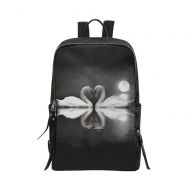 InterestPrint Unisex School Bag Funny Animal Bird Swan Art Painting Casual Backpack Daypack Shoulder 15 Laptop Outdoor Backpack Travel Daypack for Women Men Kids