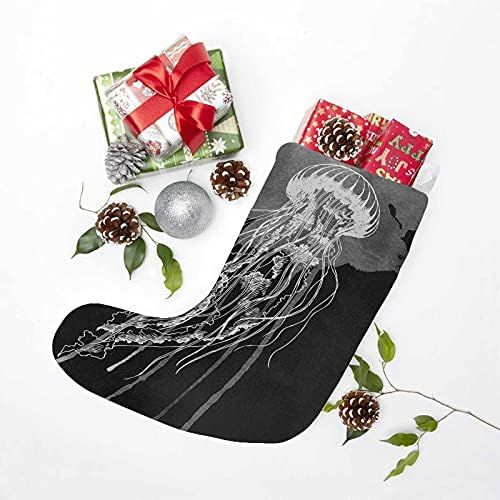  InterestPrint Jellyfish Sea Animal Christmas Home Decorations Fireplace Hanging Stocking 1 Piece